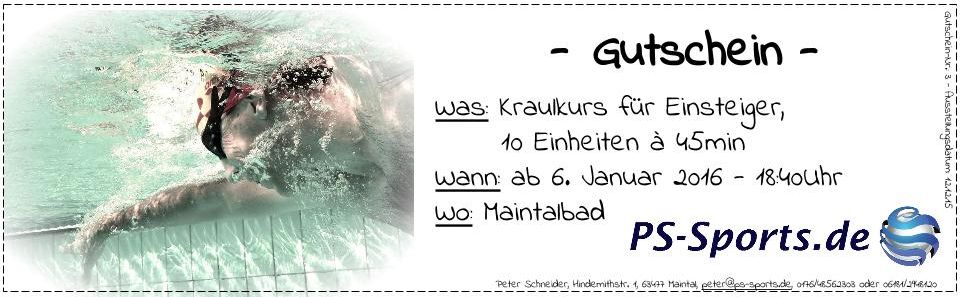 Kraulkurs Gutschein